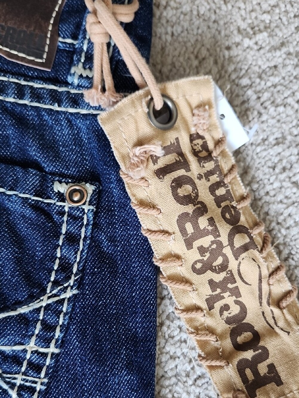 Rock & Roll Cowboy Men's Double Barrel Relaxed Bootcut Jeans Dark Wash - Picture 13 of 15